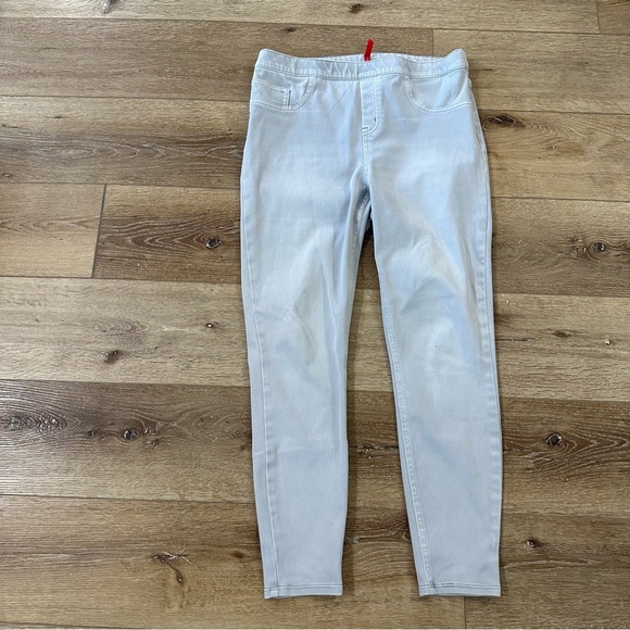 SPANX by Sara Blakely Womens Light Gray Pull-On High Rise Skinny Jeans Sz XL GUC - Picture 2 of 9